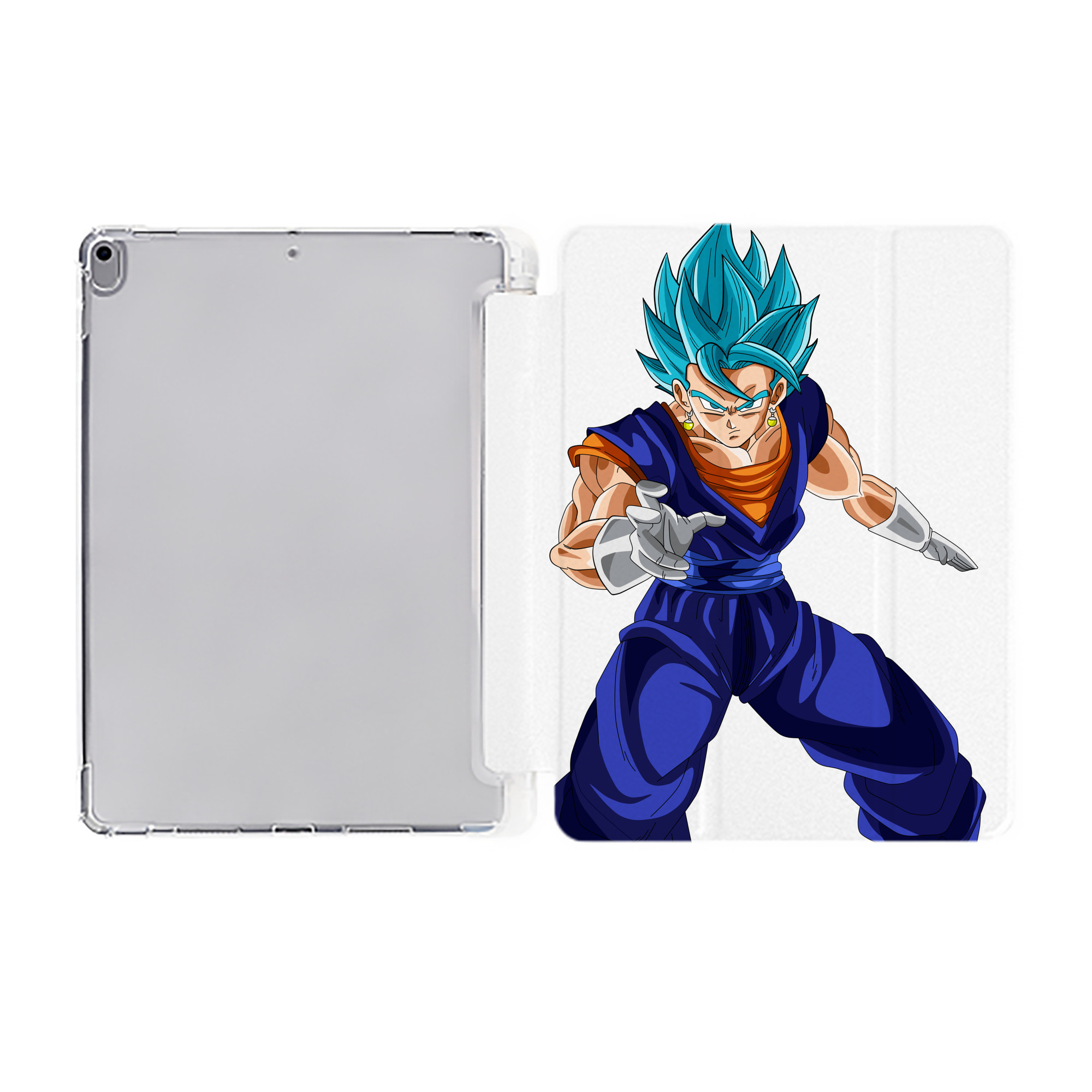 （画像用） ドラゴンボール ベジット DRAGON BALL Vegetto IPad ケース ペン収納付き 三つ折りスタンド PUレザー×シリコン 対応機種9.5/10.5/10.9インチ